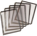 Tarifold Pivoting Pockets for Wall & Desk Systems, Black, 10 Pack | Letter-size display pockets, anti-glare finish, wire-reinforced frame, 20-sheet capacity, made in France, no tabs