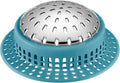Aluvor Bathtub Drain Hair Catcher Shower Drain Cover Sink Drain Protector | Bathroom Sink & Bathtub Drain Strainer for Pop-Up & Regular Drains, sky blue