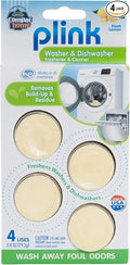 Compac Home Plink Appliance Freshener, Dishwasher, Washing Machine Cleaner, Water Activated, Fresh Lemon Scent, 4 Count