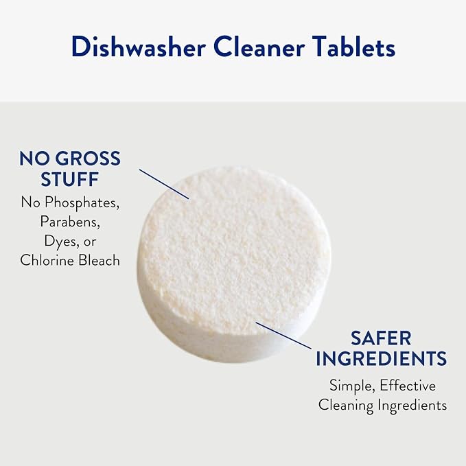 The Clean People Dishwasher Cleaner - Dishwasher Cleaner Tablets for Removing Limescale, Mineral Buildup, Grease & Odors - 6 Count, Citrus Scent