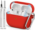 Ljusmicker for AirPods Pro 3 Case 2025 with Cleaner Kit,Magnetic Red | Soft Silicone Protective Cover for Apple AirPod Pro 3rd Generation Case with Keychain for Women Men,Shockproof,Magnetic