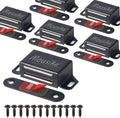 Mousike Cabinet Magnets 30lb Black Door Magnets with Strong Magnetic for Kitchen Cupboard Wardrobe Closet Cabinet Door Drawer Latch 6 Pack