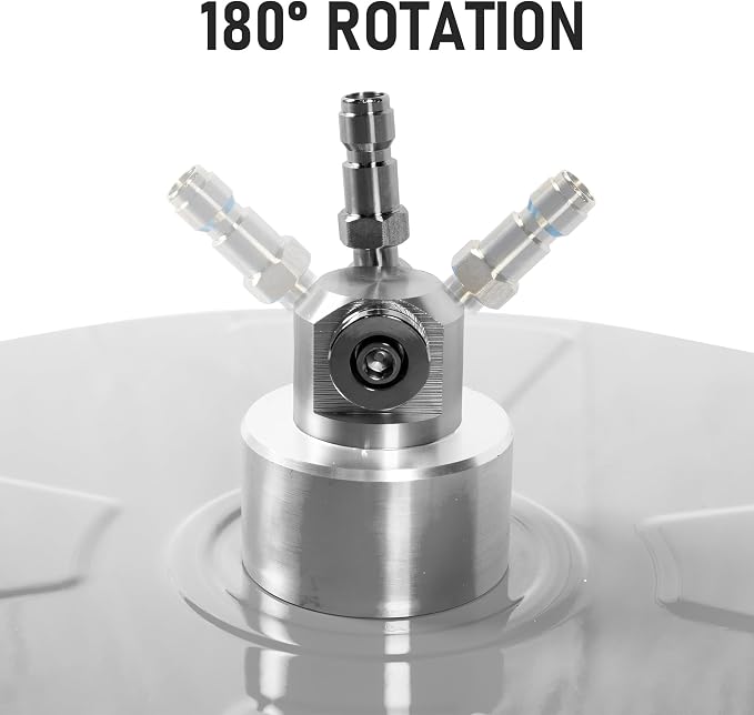19" Pressure Washer Surface Cleaner with 4 Wheels, Stainless Steel Power Washer Surface Cleaner for Driveways Sidewalks Patios, 1/4" Quick Connector, 2 Extension Wand, 4000 PSI