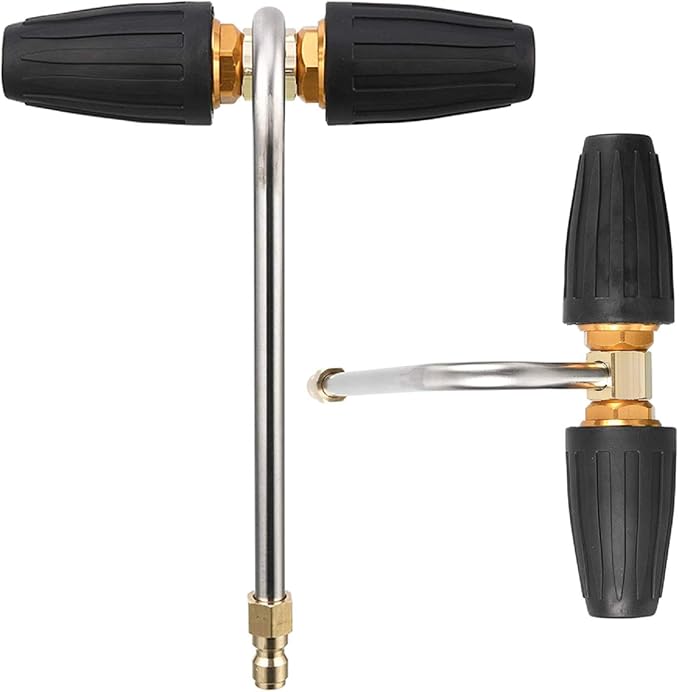 Gutter Cleaner Attachment for Pressure Washer, 3600 PSI | with 2 Rotary Turbo Nozzle, 1/4 Inch Quick Disconnect