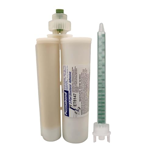 Permabond ET5147 Food Grade Epoxy Adhesive, Two-Part Bonding Kit, 40-60 Min Set Time, Off White (Cartridge + Nozzle, 400ML)