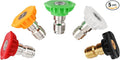 Pressure Washer Nozzle Tips 4500 PSI, Multiple Degrees,3.0GPM, 5Pcs | Pressure Washer Spray Nozzle Tips, 1/4 In Quick Connect, 0° 15° 25° 40° Soap Tip for Cleaning Car, Garden Road, Watering