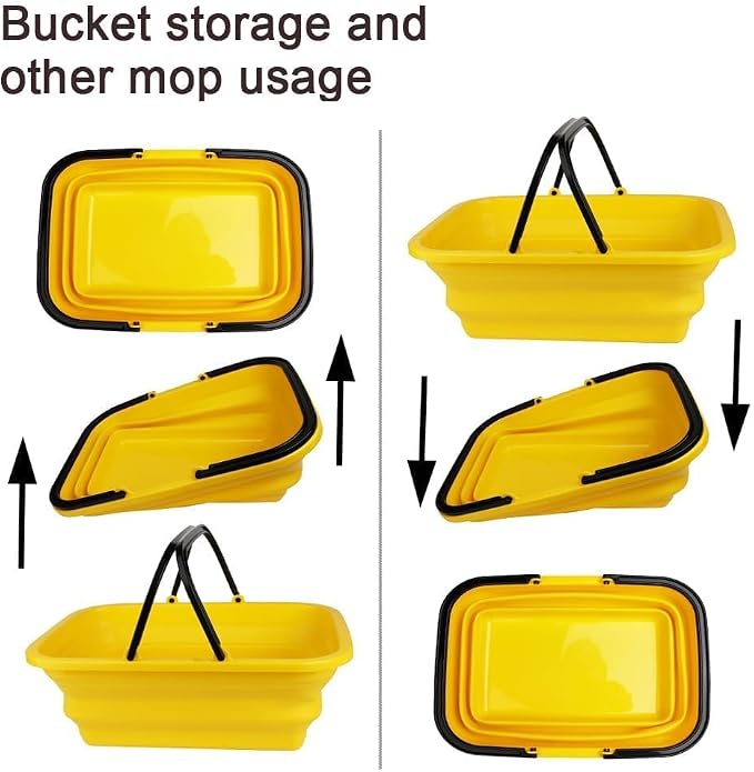 Car Wash Kit with 10 L Bucket, 56-Inch Windshield Squeegee | Squeegee & 10L Bucket