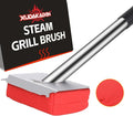 XUDAKAIXIN Grill Brush Bristle Free,BBQ Replaceable Scraper Cleaning Head,Safe Grill Accessories for Cast Iron Grates/Porcelain/Weber Gas/Charcoal Grill,Grill Brush for Outdoor Grill-Red