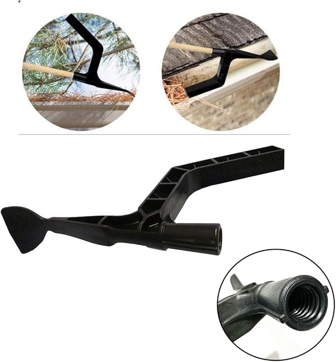 Home Gutter Tool Gutter Cleaning Spoon and Scoop, Threaded Design Roof Gutters Cleaning Tool for Garden, Ditch, Villas, Townhouses