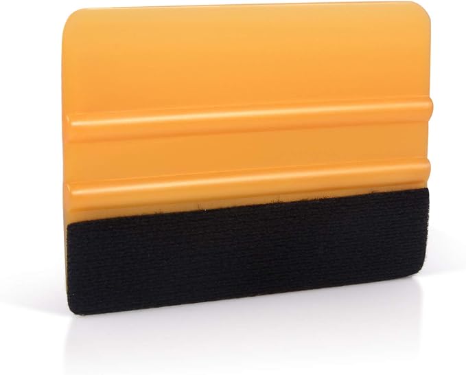 EHDIS 10pcs Vinyl Squeegee 4 Inch Car Vinyl Scraper Decal Applicator Window Tint Wallpaper Smoothing Tool with Black Fabric Felt Edge -Gold