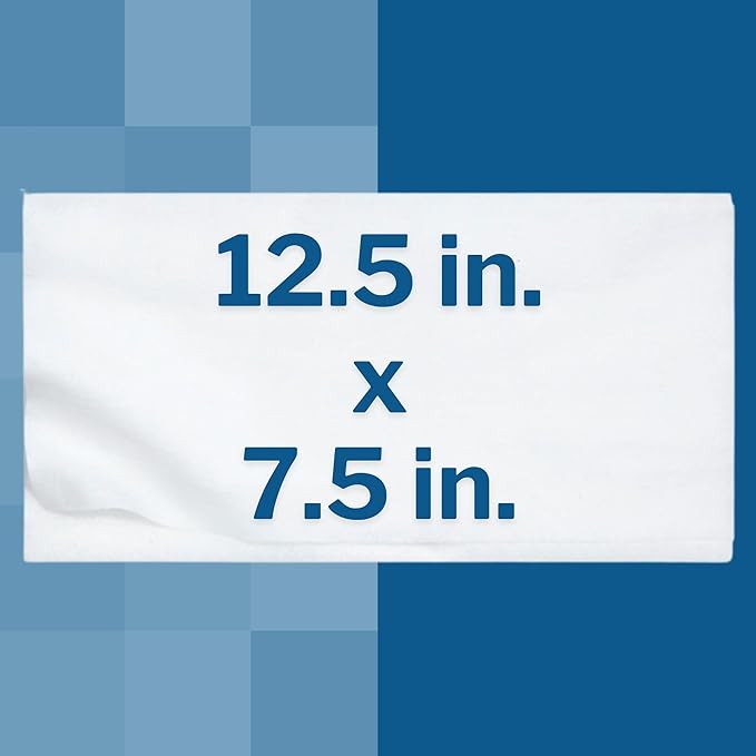 McKesson Washcloth Wipes for Adults, Unscented (3 Pack, 144 Washcloths) Disposable Wash Cloths for Body - Fragrance-Free No-Rinse Formula - Good for Incontinence and Elderly - 48 Wipes Per Pack