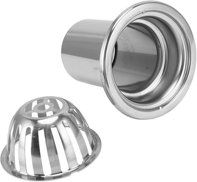 Roof Floor Drain Roof Dome Drain Cover Outdoor Anti Blocking Strainer Floor Line Leak Gutter Cleaning Tool Stainless Steel for Balconies Gardens Basements Restaurants(4in)