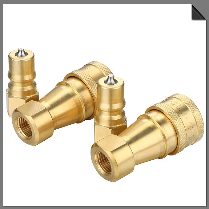 Vinsot 2 Set 1/4" Quick Disconnect Coupler Valve for Carpet Cleaning Wand Truck Mount Carpet Cleaning Wand Valve