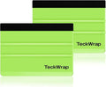 TECKWRAP 2 PCS Professional Felt Squeegee for Vinyl, No Scratch - Green | Scratch Resistant Squeegee for Decals, Inkjet Vinyl, Laminate & Wallpaper DIY Projects