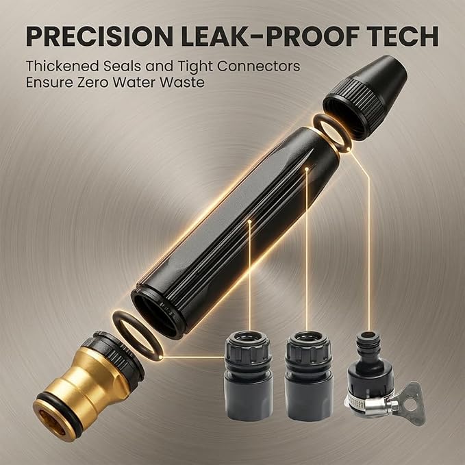 High Pressure Power Washer Nozzle with Connector Set,New Direct spray gun,Power Jet Water with Three Spray Modes, Multi Function Watering Sprayer for Cleaning Yard Pets Car (2 PCS)