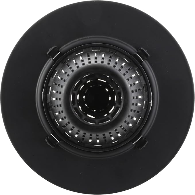 Danco 11086 Round Shower Hair Catcher with Replacement Baskets, Shower Drain Cover and Drain Protector in Matte Black