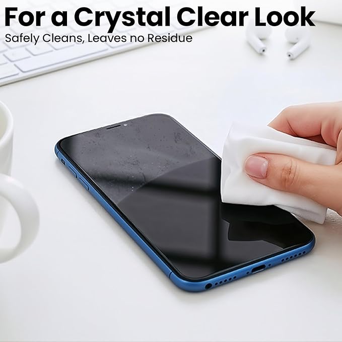EVEO Screen Wipes - Electronic Wipes, Computer Screen Cleaner Wipes for Electronics | Computer Screen Wipes Phone Wipes & Lens Wipes for PC, Laptop, Phone, Car & More - Microfiber Included (50 Pack)