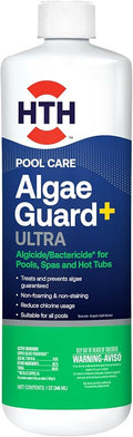 HTH 67244 Swimming Pool Care Algae Guard Ultra - Long Lasting Formula, Eliminates & Prevents Green, Black, and Mustard Algae, Fast Acting & Effective Swimming Pool Chemical, 32oz