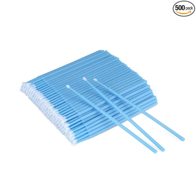 G2PLUS 500PCS Cotton Swabs, Disposable Micro Applicators Brush for Makeup and Personal Care Cosmetic Brush, Micro Swabs for Eyelash Extensions, Nails, Eyeliner (Head Diameter: 2.5mm/0.098'') | Cotton Tips, 2.5 mm / 0.098 in Diameter, Single Use for Eye...