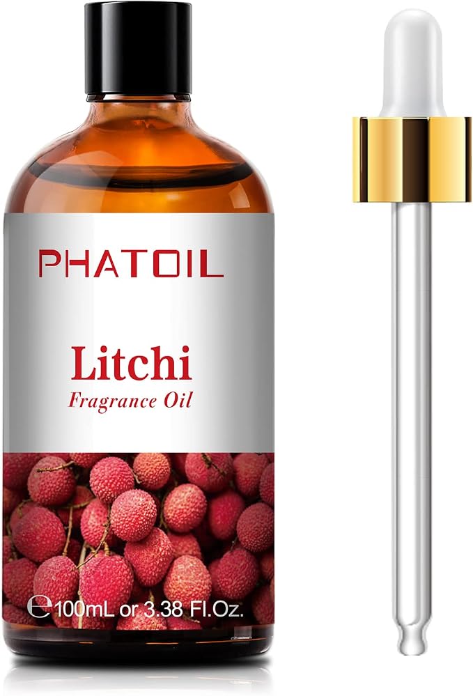 PHATOIL Litchi Fragrance Oil for Diffuser Aromatherapy 3.38FL.OZ | Long Lasting Scented Oils For Humidifier, Air Freshener, DIY Soap Candle, Scent Project Making, Aroma Oil for Home Freshening