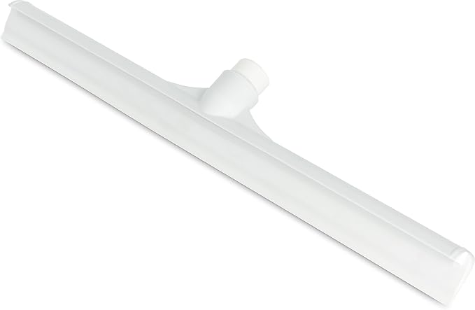 SPARTA 20" Floor Squeegee Replacement Head, Seamless Rubber with Rust-Free Plastic Frame for HACCP Compliance, Heavy-Duty Industrial Use, Thermoplastic Rubber, 19.75 Inches, White