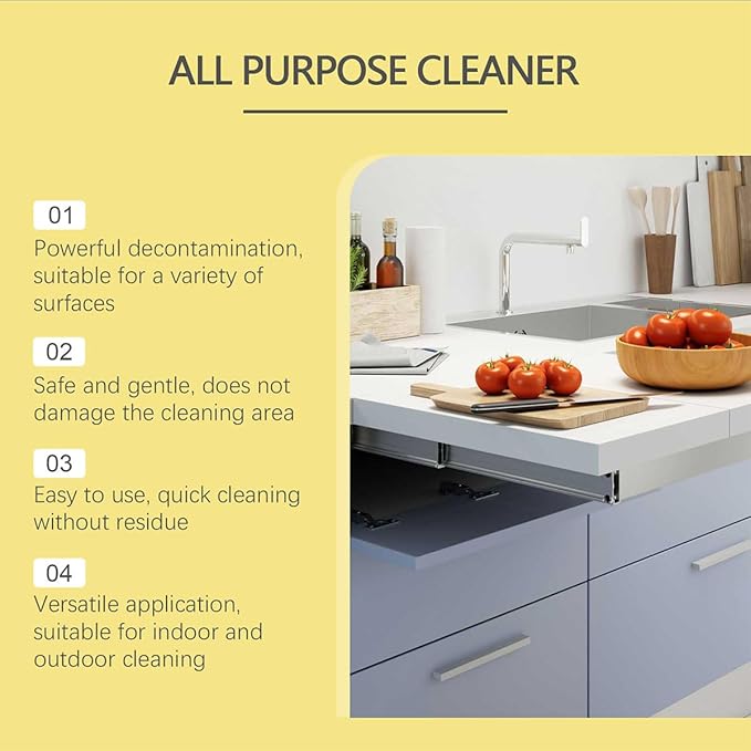 Heavy Duty Kitchen All-Purpose oil stains Cleaner Degreaser spray,Kitchen All-Purpose Cleaner Removes Stains on Microwave,Oven,Stove Top