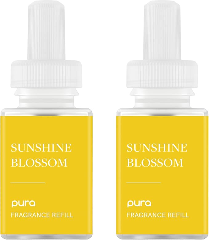 Pura Home Scent Refill - Smart Home Air Diffuser - Hours of Luxury Fragrance per Refill - Clean & Safe Pura Diffuser Refills - Sunshine Blossom (2 Pack)