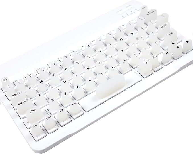 Keyboard Cover for Long Nails, Acrylic Gel Nails - Silicone Keyboard Protector Skin with Raised Keys for Typing and Gaming, Compatible with MacBook Pro/Air 13"/14"/15"/16" 2020-2025 (White)