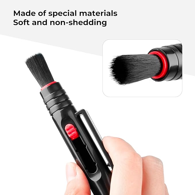 K&F CONCEPT Professional Lens Cleaning Pen with Cleaning Soft Brush | 3-in-1 Cleaning Effect,Telescopic Button,Deep Cleaning,for Nikon Sony Canon Camera Optical Lenses,Easy to Carry,MP01
