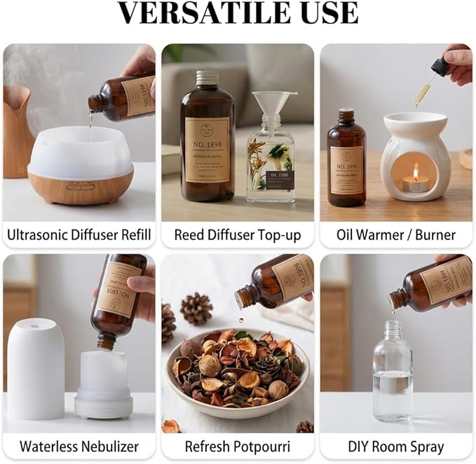 No. 1898 Diffuser Oil Refill Inspired by Ritz Carlton | Luxury Hotel Collection Refill for Reed diffusers, Room Sprays, Humidifier,Aroma Diffusers