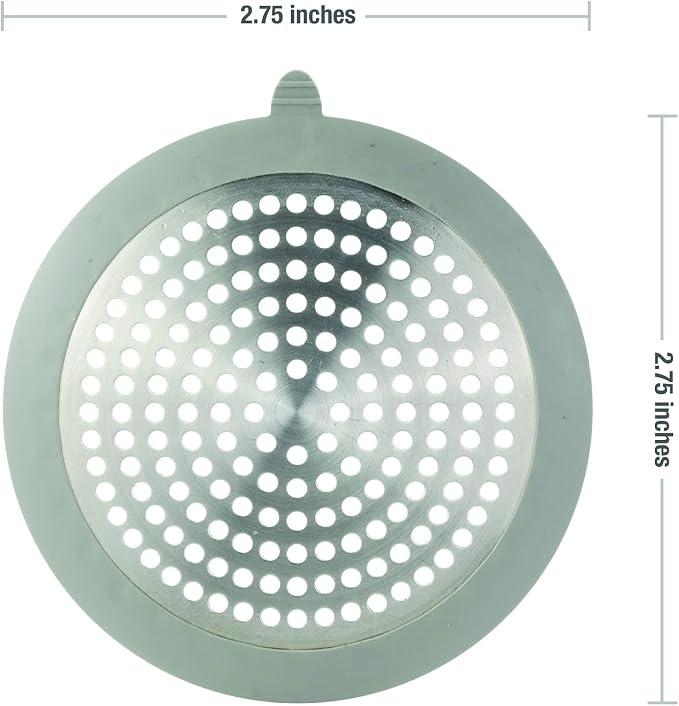 Danco 11040P Bathroom Sink Hair Catcher, Bathtub Drain Protector, Sink and Tub Strainer, 2-Pack