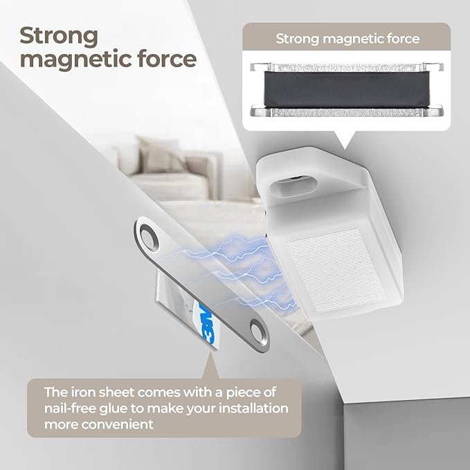 Cabinet Magnetic Catch Door Latch 30LB for Kitchen Drawer Magnets to Stay Closed Magnetic Catch Closet for Drawer（White 6 Pack）
