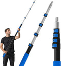 16FT Reach Telescopic Extension Pole, 3-12FT Paint Roller Extension Pole with Flip-Lock Design, Aluminum Alloy Threaded Head for Painting Cleaning Dusting & Window Washing Tools