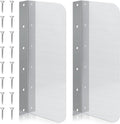 Therwen 2 Pcs Stainless Steel Side Splash Guard for Sink 15 x 6 Inch Wall Mount Guard with Screws Commercial Restaurant Hand Sink and Compartment Prep Sink Kitchen Sink Splash Protector Supply