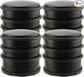 KINJOEK 4 PCS Heavy Duty No Drill Door Stopper, Stainless Steel Door Stop, Surrounded with Protective Rubber Bands Anti-Slip Door Wedge for Office, Home, Garage, Laundry Door, Black