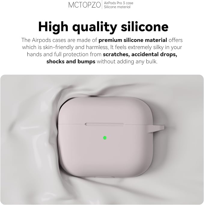 for AirPods Pro 3 Case 2025,Come with Cleaner Kit,Milk Tea | Silicone Protective Cover for Airpod Pro 3rd Generation Case with Keychain,for Women Men,One-Piece Design,Shockproof