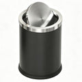 7L/1.8Gal Stainless Steel Trash can,Bathroom Trash can with lid,Small Trash Can with Flipping Lid, Mini Garbage cans for Kitchen，Living Room. Metallic Gold (7L-Black)