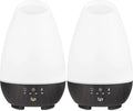 HealthSmart Essential Oil Diffuser, 500ML, Large Room Coverage | Adjustable Timer | Multiple Mist Modes | 7 LED Colors | Pack of 2