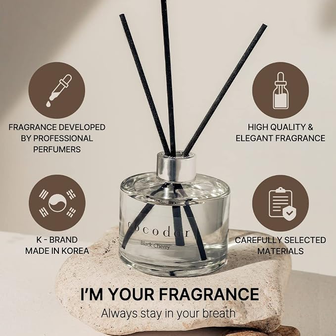 COCODOR Signature Reed Diffuser Set/Freesia&Pear / 6.7oz /1 Pack/Home Fragrance Diffuser, Oil Scent Diffuser for Bathroom Shelf Decor