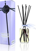 Reed Diffuser Set - Lavender & Black Amber Scented Diffuser with Sticks | Home Fragrance Reed Diffuser for Bedroom, Bathroom Shelf Décor, with Real Botanicals in the Bottle - Made in the USA