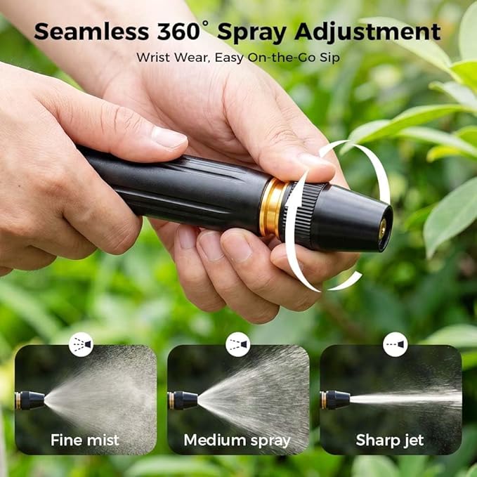 High Pressure Power Washer Nozzle with Connector Set,New Direct spray gun,Power Jet Water with Three Spray Modes, Multi Function Watering Sprayer for Cleaning Yard Pets Car (2 PCS)