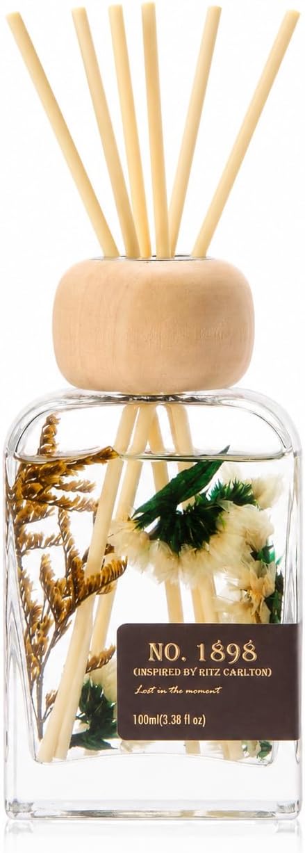 No. 1898 Reed Diffuser Inspired by Ritz Carlton,3.4FL OZ | Luxury Hotel Collection Long-lasting Fragrance for 12 weeks, Flame-free, Non-toxic,Safe for Home&Office,An Elegant Gift