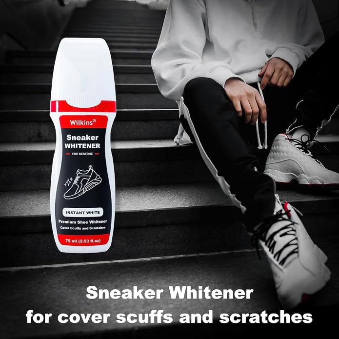 Wilkins Sneaker Whitener for Shoes - Restore Whiteness on Canvas, Leather, Foam and rubber (2.53 fl oz)