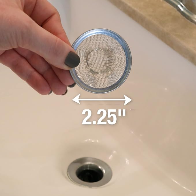 Danco 88820 2 in. Mesh Bathroom Lavatory Sink Strainer, Stainless Steel