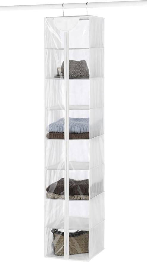 Whitmor Crystal Clear Hanging Sweater Bag - White (Pack of 6)