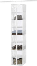 Whitmor Crystal Clear Hanging Sweater Bag - White (Pack of 6)