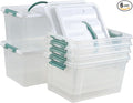 6-Pack Clear Latch Storage Box, 14 L Plastic Storage Bin