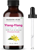 Majestic Pure Ylang Ylang Essential Oil for Diffuser - 4 Fl Oz | 100% Natural Essentials Oils Ideal for Relaxing Tense Mood, Eliminating Odor, Creating Peaceful Atmosphere for Sleep & Work