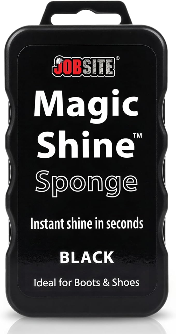 JobSite Instant Express Leather Boot & Shoe Shine Sponge - Black