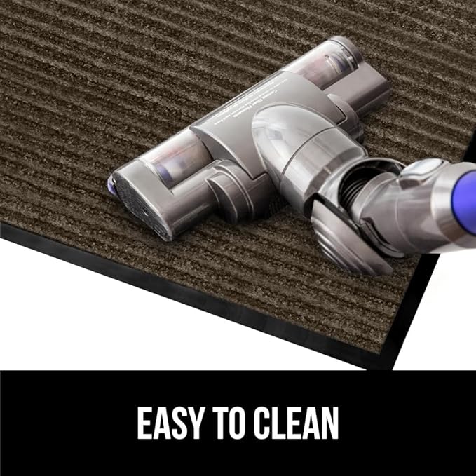 GORILLA GRIP Traffic Guard Door Mat, 2 Pack, Heavy Duty Waterproof Doormat, Commercial Office Space Welcome Mats, Stain and Fade Resistant, Low Profile, Strong Rubber Backing, 35x23, Brown